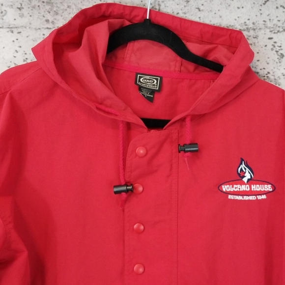 VOLCANO HOUSE HAWAIIAN Anorak Jacket Red Small - Picture 3 of 5